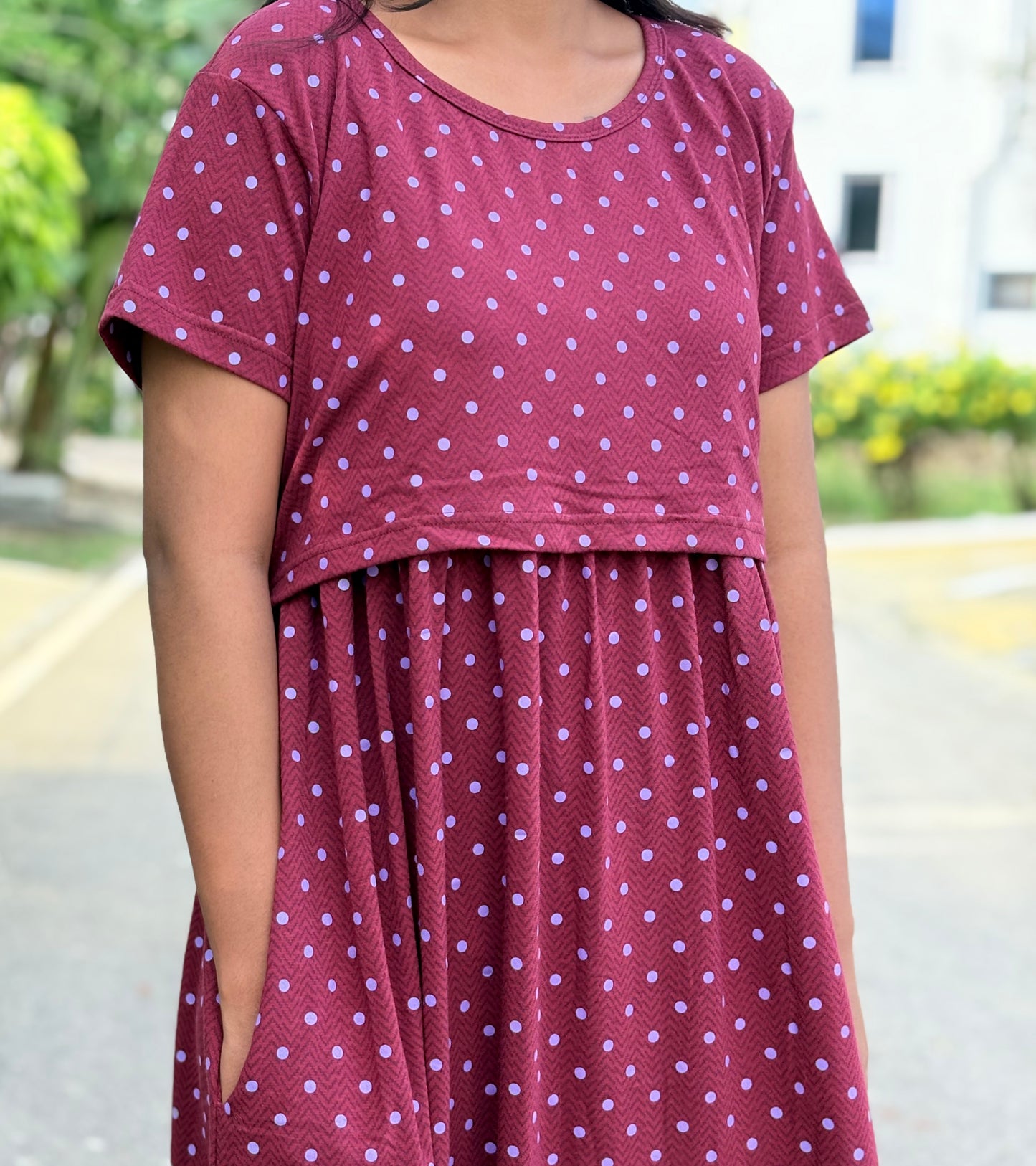 Wine Dots Full length Maxi