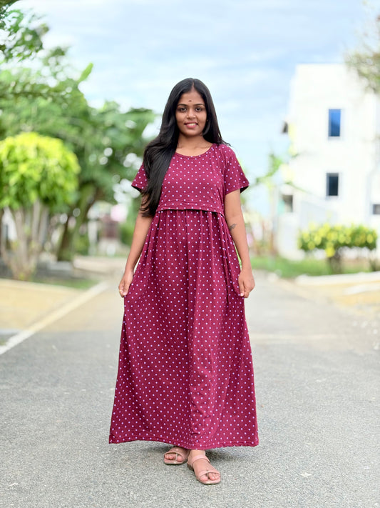 Wine Dots Full length Maxi