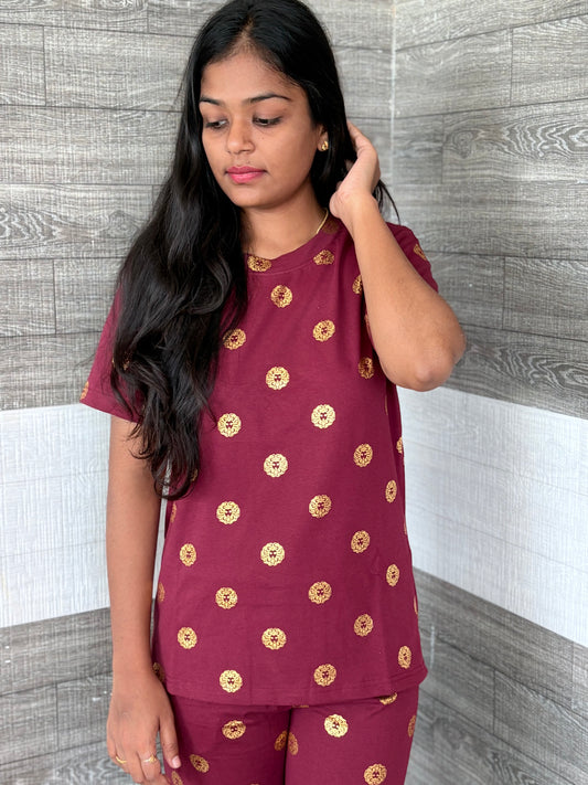 Wine Glitter Lounge Set