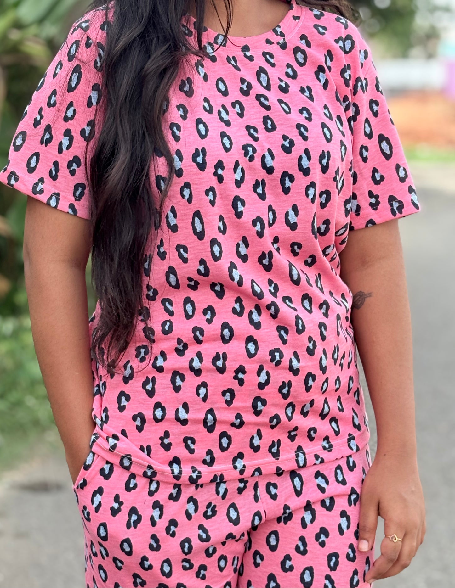 Pink Leopard lounge set