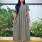 Olive bloom Cotton maxi