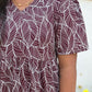 Wine Autumn Leaf cotton maxi