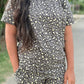 Greyish heart Leopard lounge set