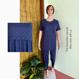 Navy Blue Floral Feeding Loungewear