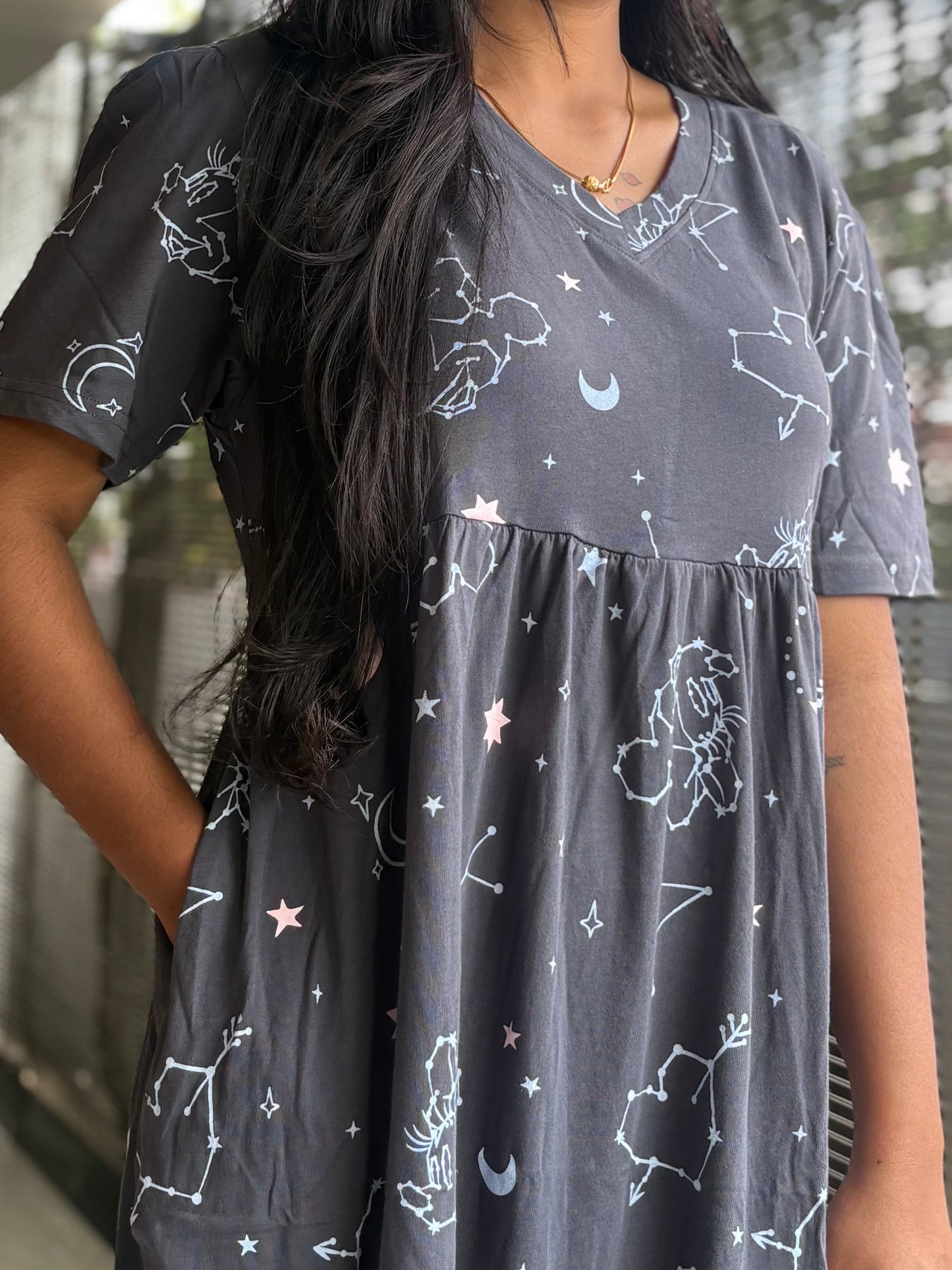 Starry Night Cotton maxi