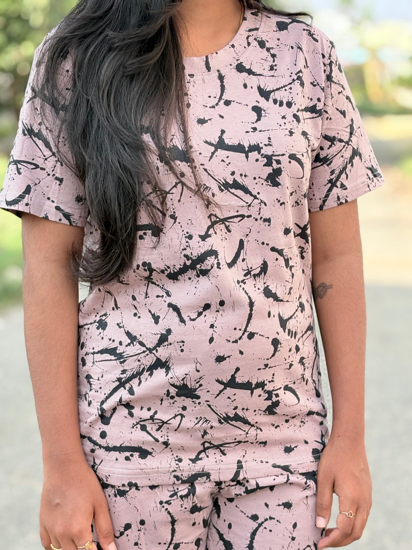 Mauve Splash Lounge Set