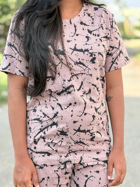 Mauve Splash Lounge Set