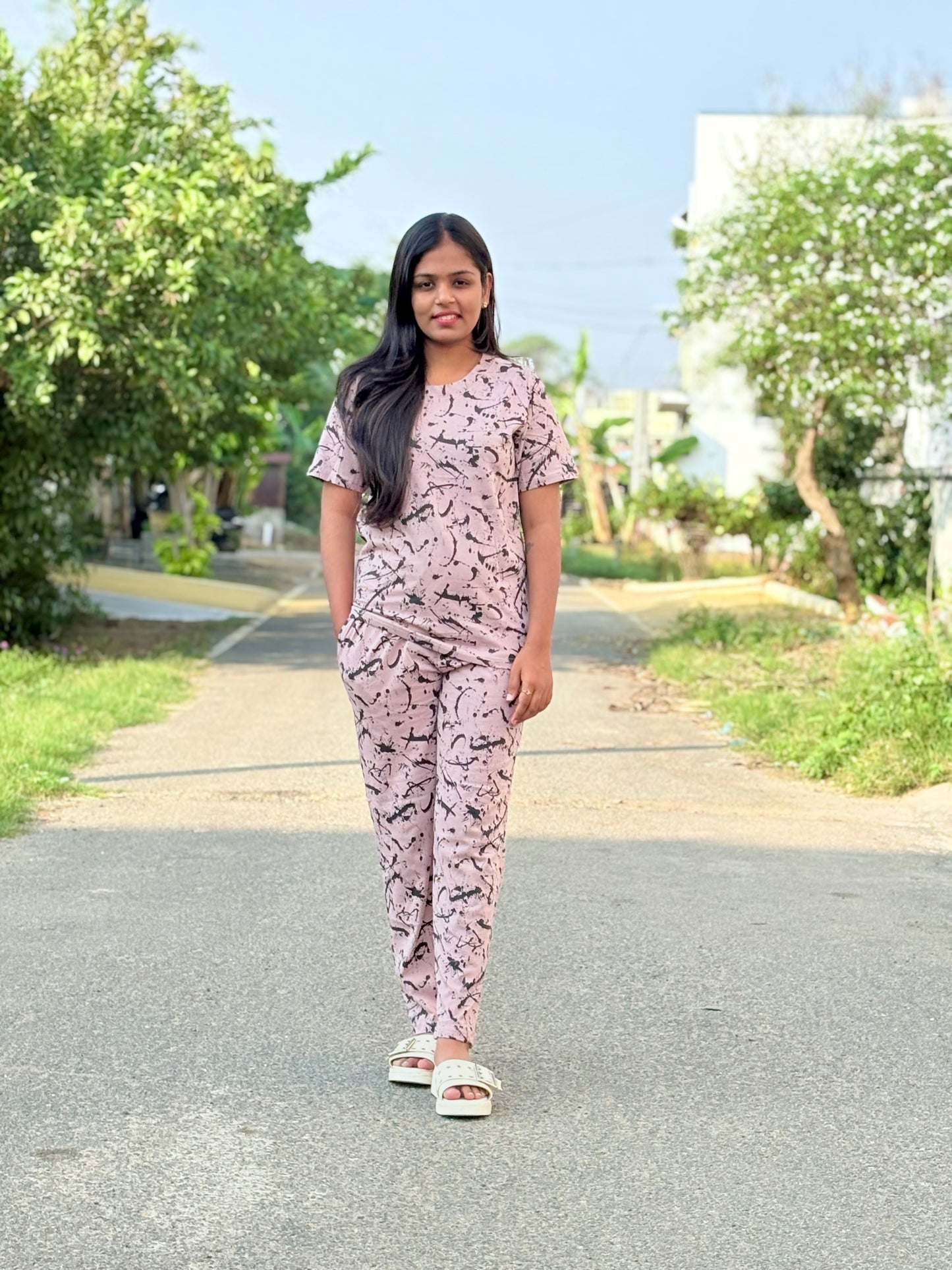 Mauve Splash Lounge Set