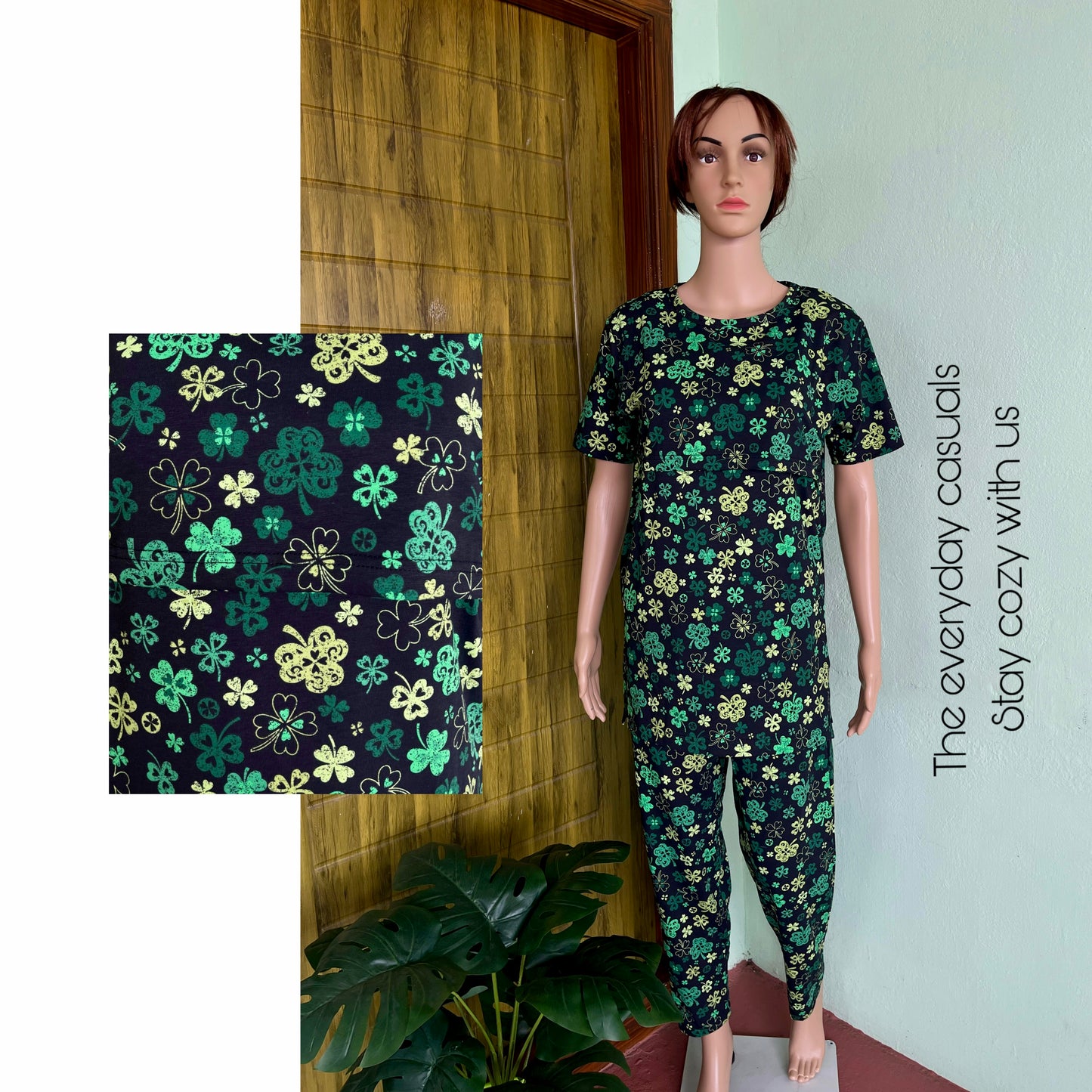 Green Floral Feeding Loungewear