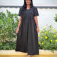 Classy black arrow cotton maxi