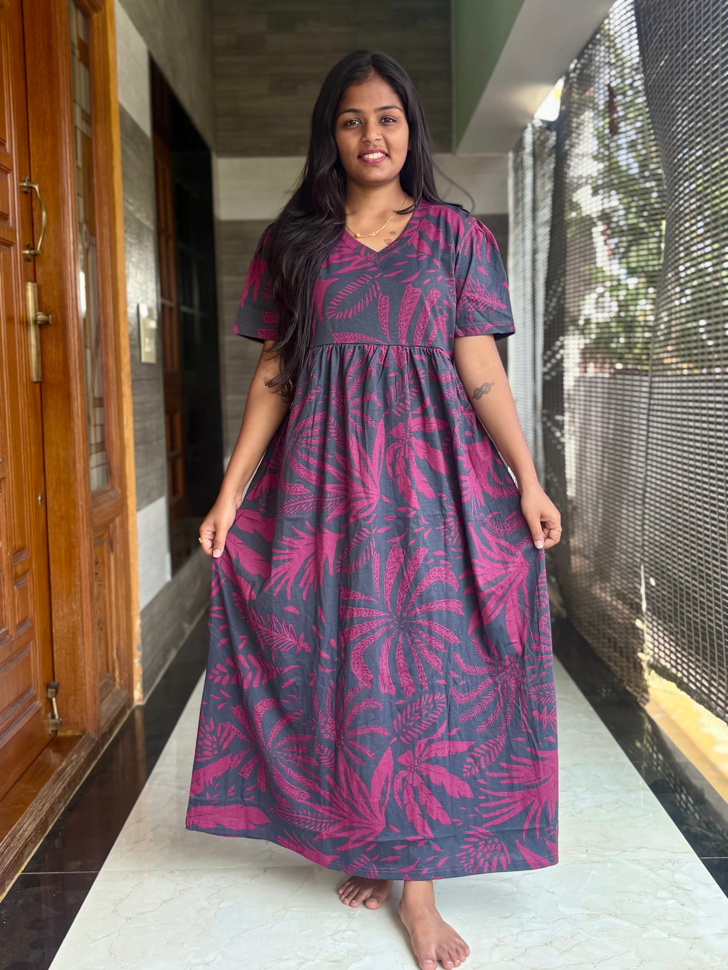 Tropical Berry Cotton maxi