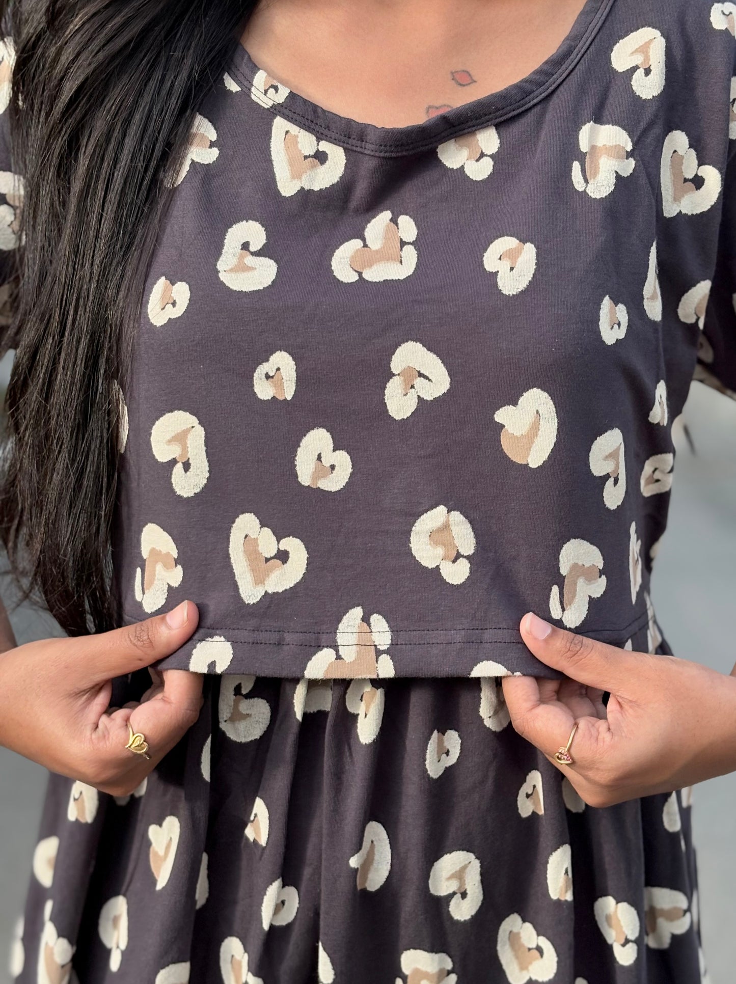 Heart Edit - Grey Full length Maxi