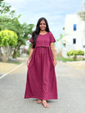 Wine Dots Full length Maxi