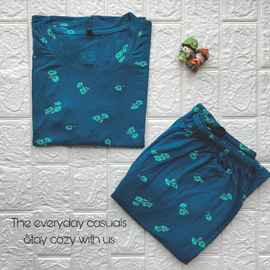 Teal Petals Lounge Set