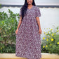 Wine Autumn Leaf cotton maxi
