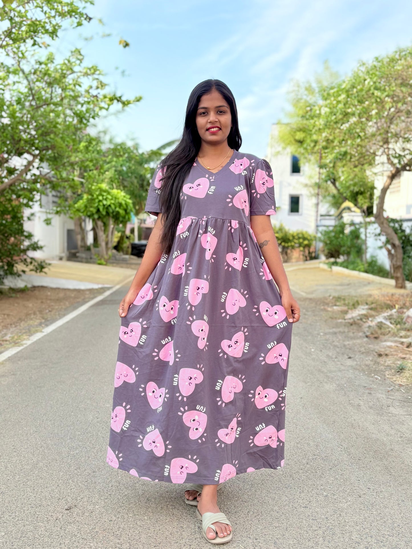 Pink Crush Cotton maxi