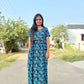Blue Hibiscus Full length maxi