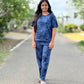 Navy blue Haze Tie& dye lounge set