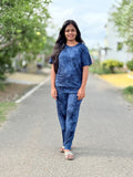 Navy blue Haze Tie& dye lounge set