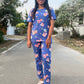 Blue Blossoms Lounge Set