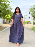 Blue Dots Full length Maxi