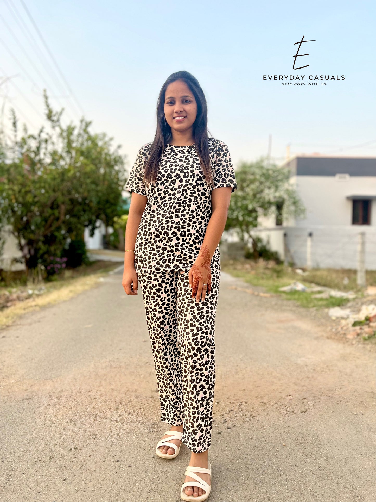 Animal printed loungewear ( Top only )