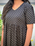 Classy black arrow cotton maxi