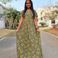 Olive Mini Hearts Full Length Maxi