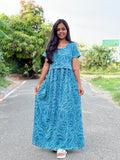 Blue Rangoli Full Length Maxi