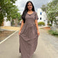Brown Dots Full Length Maxi
