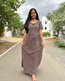 Brown Dots Full Length Maxi