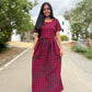 Red Checks Full Length Maxi