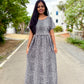 Animal Print - Grey Full Length Maxi