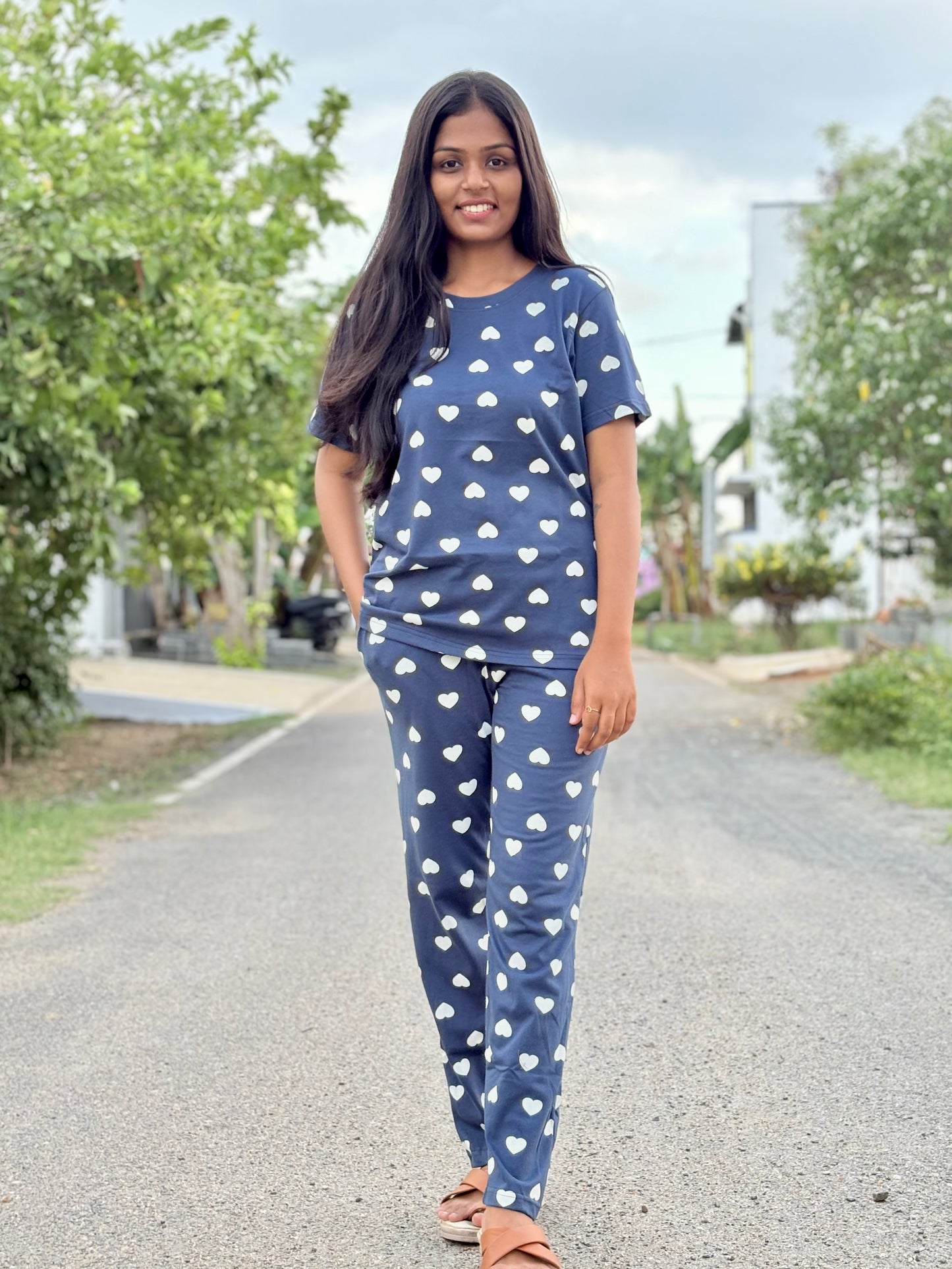 Blue Heart Lounge Set