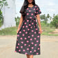 Pink Hearts Calf Length Maxi