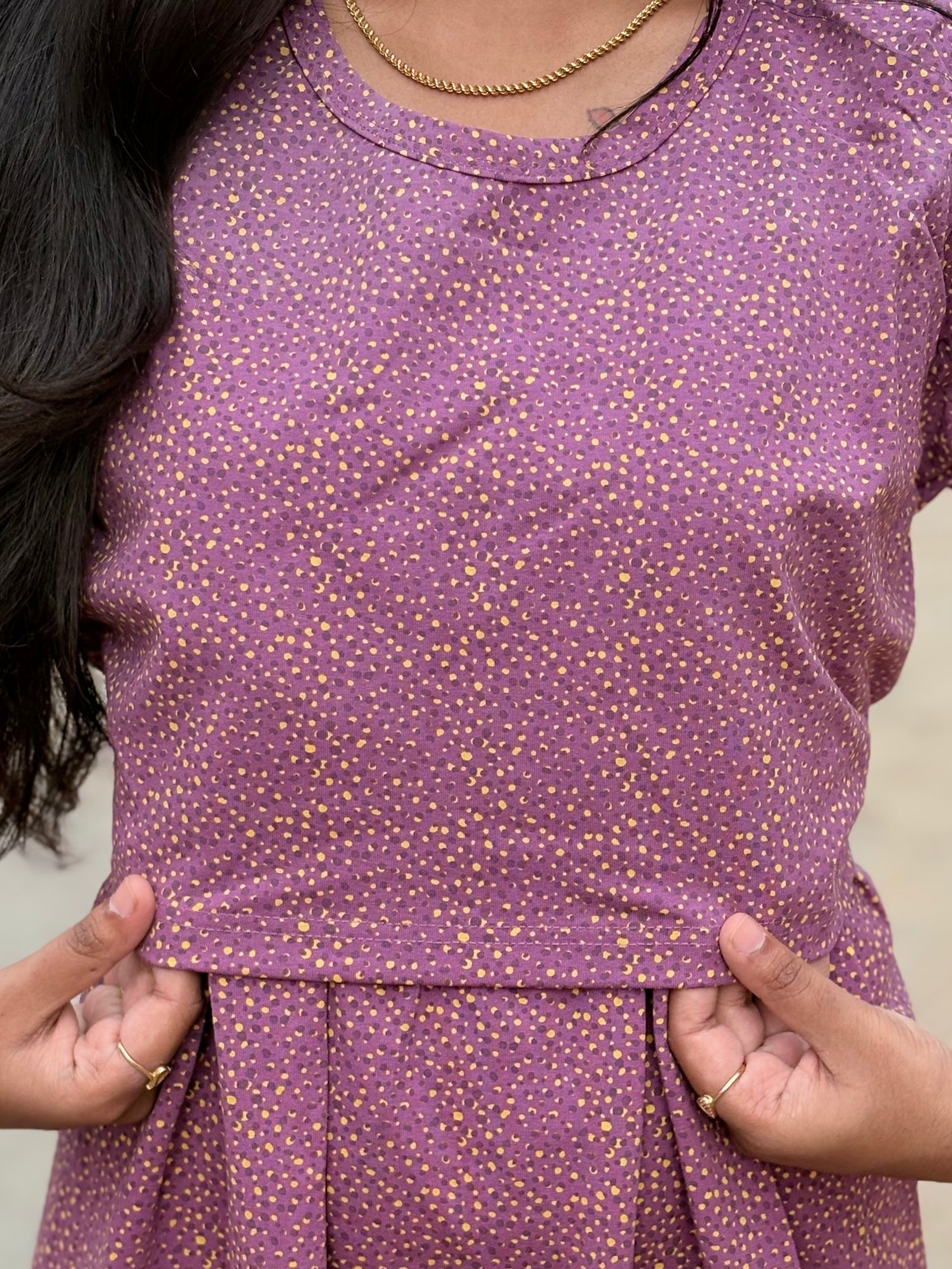 Berry Dots Calf Length Maxi