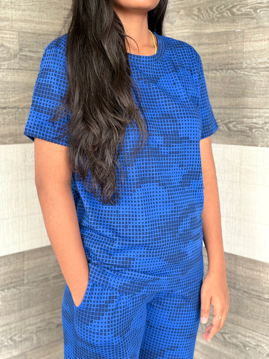 Blue Cubes Lounge Set