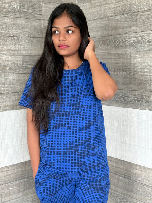 Blue Cubes Lounge Set