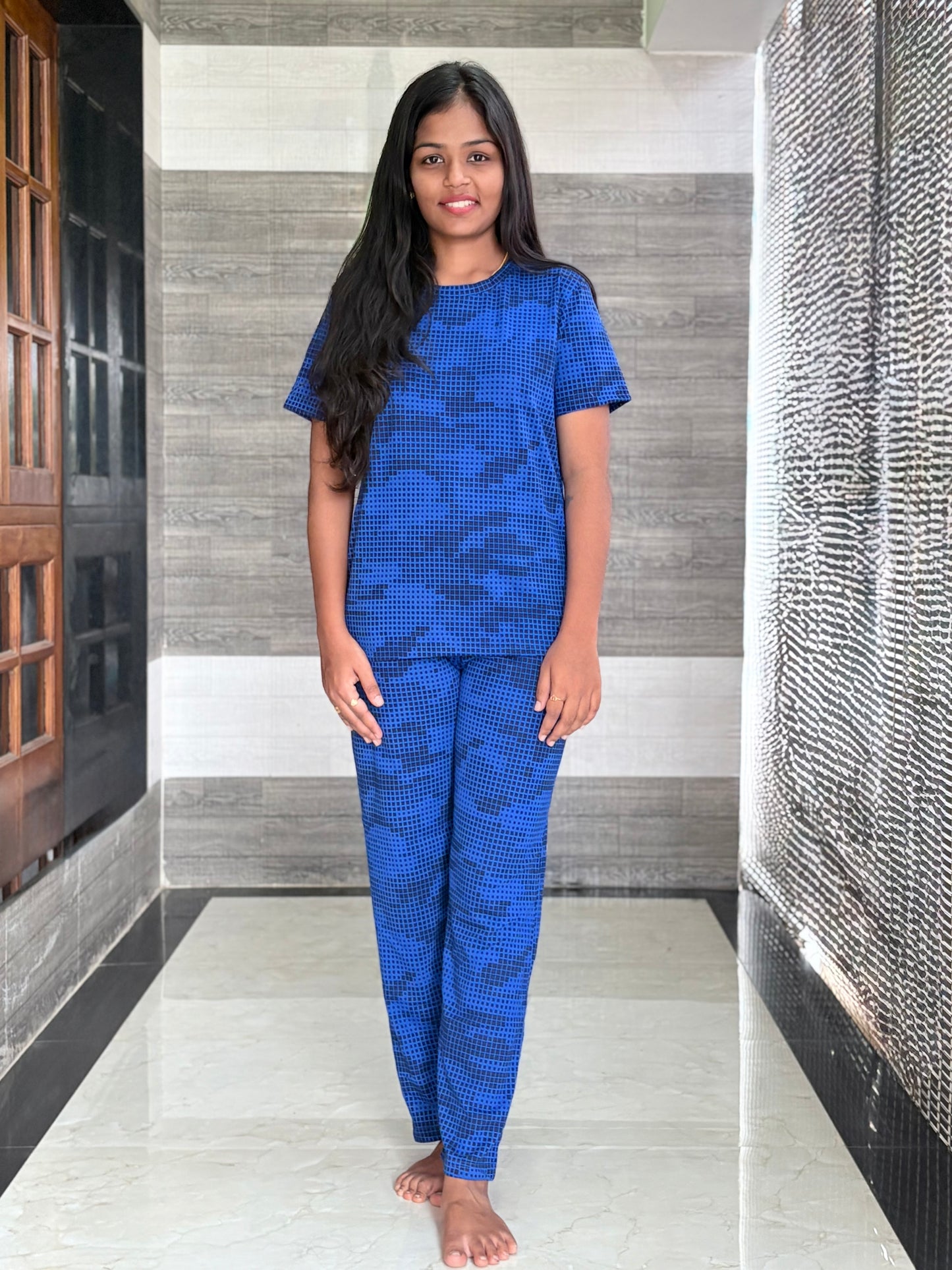 Blue Cubes Lounge Set