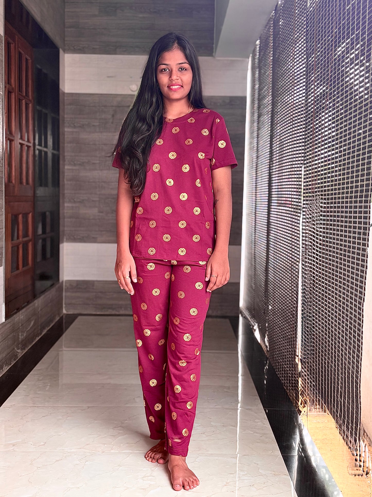 Wine Glitter Lounge Set