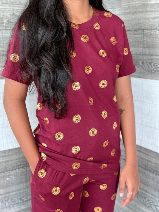 Wine Glitter Lounge Set