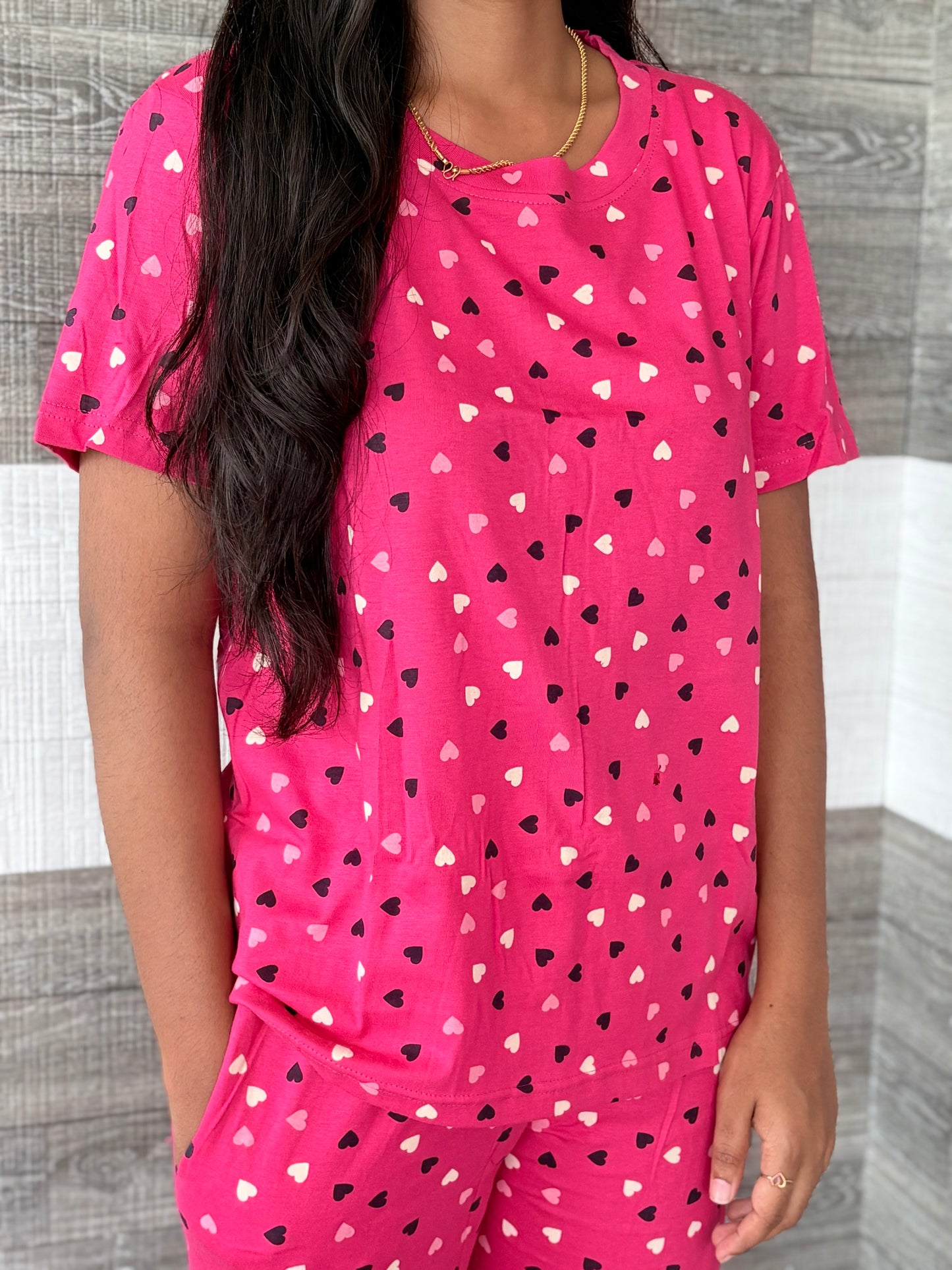 Pink Hearts Lounge Set