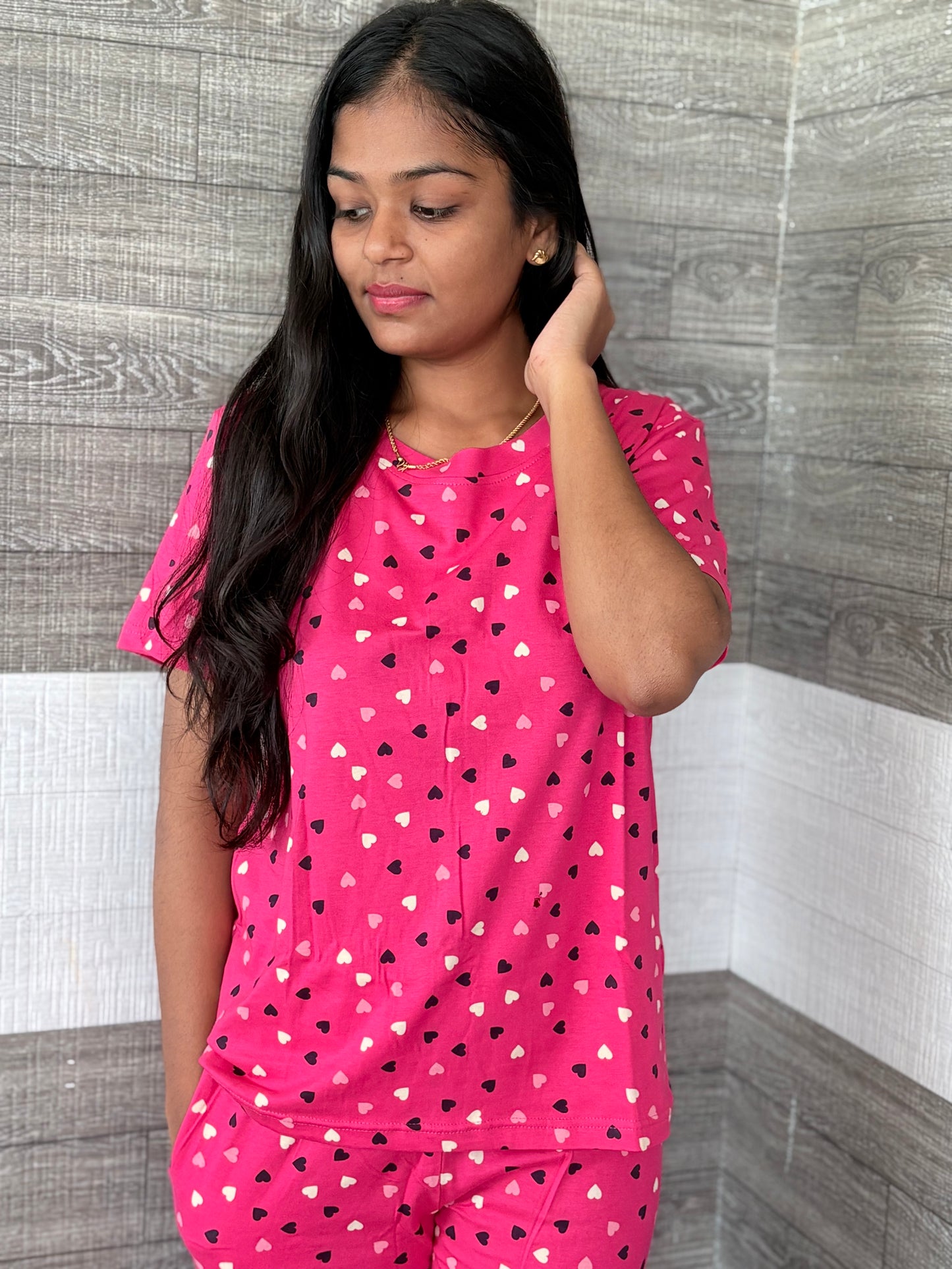 Pink Hearts Lounge Set