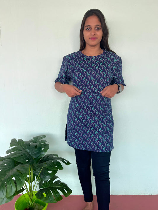 Navy Petal Feeding T-Shirt